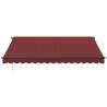 Burgundy Manual Retractable Awning with LEDs - 400x350 cm