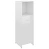 4 Piece High Gloss White Bathroom Furniture Set - Stylish Storage