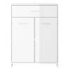 4 Piece High Gloss White Bathroom Furniture Set - Stylish Storage