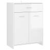 4 Piece High Gloss White Bathroom Furniture Set - Stylish Storage