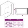 Folding Shower Enclosure 2 Panels 120x140 cm - Modern Design