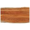 Table Top 110x60x2.5 cm Rectangular Solid Wood Acacia Live Edge Colour acacia wood(natural) Size 110 x 60 cm Quantity in Package 1 Thickness 25 mm 