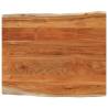 Table Top 100x80x2.5 cm Rectangular Solid Wood Acacia Live Edge Colour acacia wood(natural) Size 100 x 80 cm Quantity in Package 1 Thickness 25 mm 