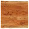 Table Top 60x60x3.8 cm Rectangular Solid Wood Acacia Live Edge Colour acacia wood(natural) Size 60 x 60 cm Quantity in Package 1 Thickness 38 mm 