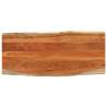 Table Top 140x60x3.8 cm Rectangular Solid Wood Acacia Live Edge Colour acacia wood(natural) Size 140 x 60 cm Quantity in Package 1 Thickness 38 mm 