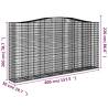 Arched Gabion Baskets 5 pcs Galvanised Iron - Durable & Stylish