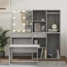 Dressing Table Set with LED Grey Sonoma Engineered Wood Colour grey sonoma Number of 1 