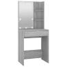 Dressing Table Set with LED - Grey Sonoma Wood | HipoMarket