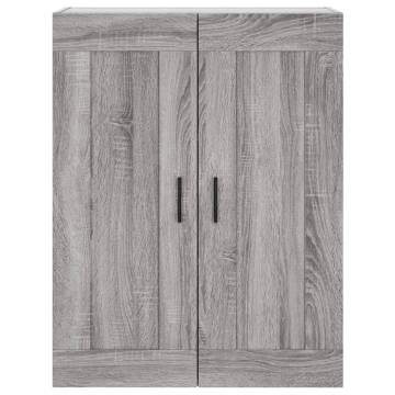 Stylish Highboard Grey Sonoma | 69.5x34x180 cm | HipoMarket