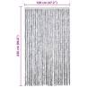 Insect Curtain White & Grey 118x220 cm | Hipomarket