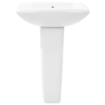 Freestanding Ceramic Basin with Pedestal - 580x470 mm