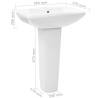 Freestanding Ceramic Basin with Pedestal - 580x470 mm