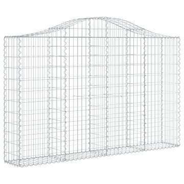 Arched Gabion Baskets 30 pcs | Galvanised Iron Garden Barriers