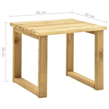 Sunbed Table - 30x30x26 cm Impregnated Pinewood | HipoMarket