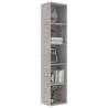 Book Cabinet Concrete Grey 40x30x189 cm | Modern Engineered Wood