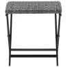 Folding Stool Poly Rattan Grey - Stylish & Versatile