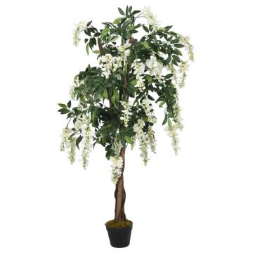 Artificial Wisteria Tree - 80 cm Green & White, 560 Leaves