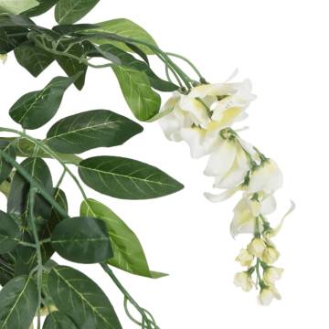 Artificial Wisteria Tree - 80 cm Green & White, 560 Leaves