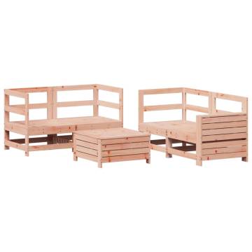 5 Piece Garden Sofa Set - Solid Wood Douglas Fir | Hipo Market