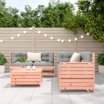 5 Piece Garden Sofa Set - Solid Wood Douglas Fir | Hipo Market