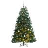 Artificial Hinged Christmas Tree 300 LEDs & Ball Set 180 cm Colour green Size 180 cm Quantity in Package 1 Model with leds & white balls 