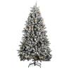 Artificial Hinged Christmas Tree with 300 LEDs & Ball Set 240cm