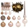 Artificial Hinged Christmas Tree with 300 LEDs & Ball Set 240cm