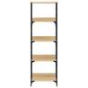 Bookshelf Sonoma Oak - 50x33x153 cm Engineered Wood | Hipo Market