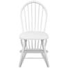 Dining Chairs Set of 6 - White Solid Rubber Wood | HipoMarket