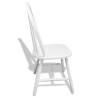 Dining Chairs Set of 6 - White Solid Rubber Wood | HipoMarket