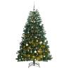 Artificial Hinged Christmas Tree 300 LEDs & Ball Set 240 cm Colour green Size 240 cm Quantity in Package 1 Model with leds & white balls 