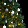 Artificial Hinged Christmas Tree 240 cm with 300 LEDs & Balls