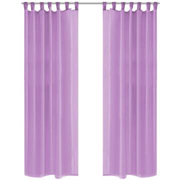 Voile Curtains 2 pcs 140x245 cm Lilac - Sheer Elegance