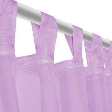 Voile Curtains 2 pcs 140x245 cm Lilac - Sheer Elegance