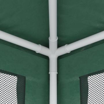 Green Party Tent with 4 Mesh Sidewalls | 4x4m HDPE