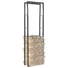 Firewood Rack Black 60x25x200 cm Steel - HipoMarket