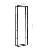 Firewood Rack Black 60x25x200 cm Steel - HipoMarket