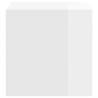 Stylish Wall Cabinet High Gloss White - 37x37x37 cm