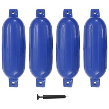 Boat Bumper Set - 4pcs Blue 58.5x16.5 cm PVC | HipoMarket