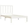 White Solid Wood Pine Bed Frame 90x190 cm - Hipomarket UK