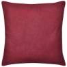 4 Burgundy Cotton Cushion Covers - 50 x 50 cm