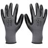 Nitrile Work Gloves - 24 Pairs Size 8M | Grey & Black