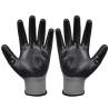 Nitrile Work Gloves - 24 Pairs Size 8M | Grey & Black