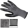 Nitrile Work Gloves - 24 Pairs Size 8M | Grey & Black