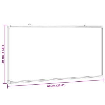 Magnetic Whiteboard 60x30 cm - Aluminium Frame | HipoMarket