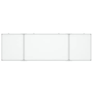 Magnetic Whiteboard Foldable 200x60 cm - Aluminium Frame