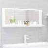 Bathroom Mirror White 100x10.5x37 cm Engineered Wood Colour white Size 100 x 10.5 x 37 cm Quantity in Package 1 