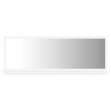 Contemporary White Bathroom Mirror - 100x10.5x37 cm