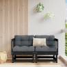 Garden Corner Sofas 2 pcs Black Solid Wood Pine Colour black pine Quantity in Package 1 Model corner sofa (2 pcs) 