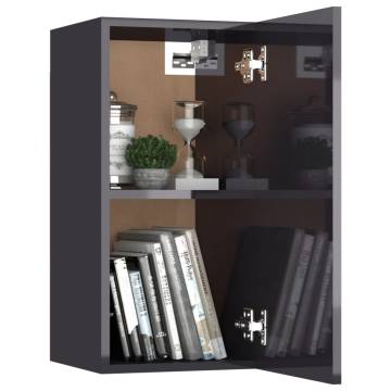 8 Piece High Gloss Grey TV Cabinet Set - Stylish & Practical